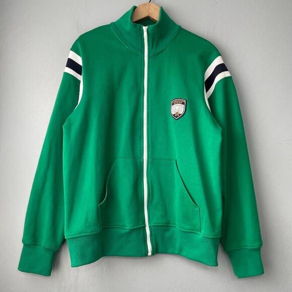 Rugby Track Jacket Size Medium Green Blokecore Preppy Y2K Streetwear Athleisure - Picture 1 of 7